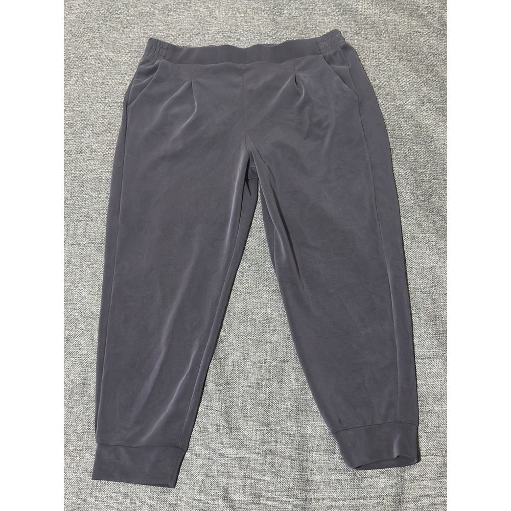 Avia Womens XL Jogger Pants Sandwashed Black Recycled Modal Spandex AV36HQ015847